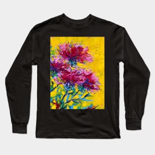 Thistles on Gold Scottish Thistle Long Sleeve T-Shirt